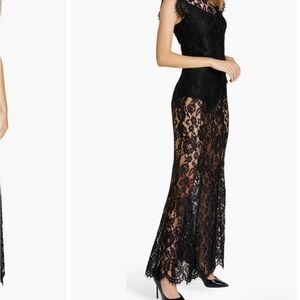 WAYF Cosette Semisheer Lace Maxi Skirt